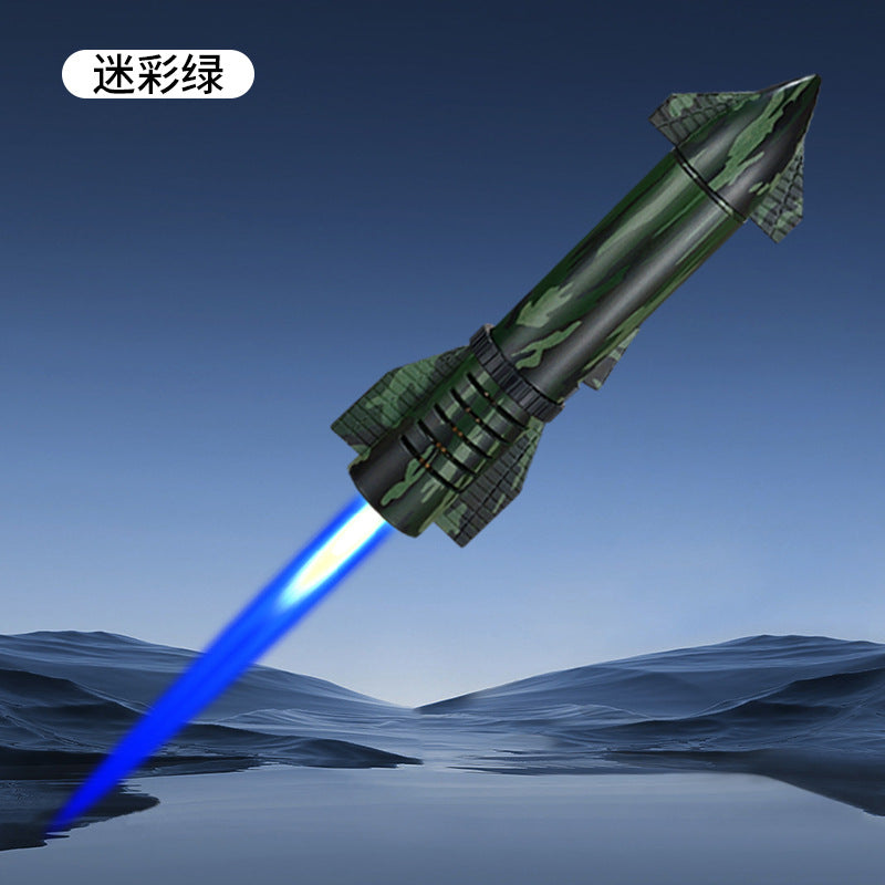 Creative Rocket Launcher Lighter Musk Starship Spray Gun Lighter Straight-Shot Welding Torch Lighter Inflatable Lighter