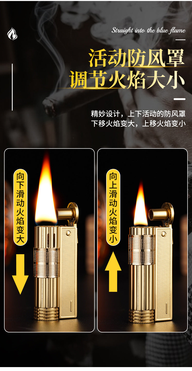 Retro Metal Kerosene Lighter Creative Grinding Wheel Lighter