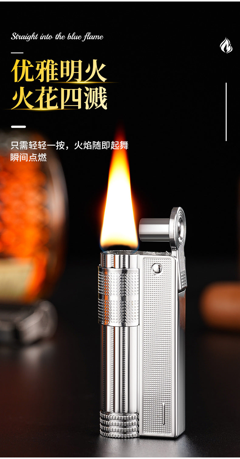 Retro Metal Kerosene Lighter Creative Grinding Wheel Lighter