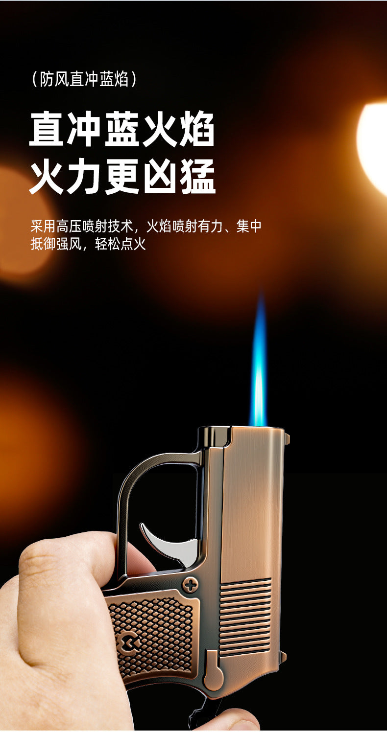 Gun-Shaped Lighter Inflatable Lighter Windproof Lighter