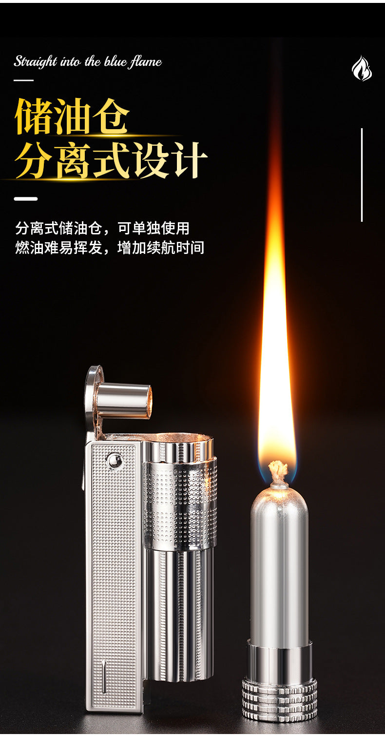 Retro Metal Kerosene Lighter Creative Grinding Wheel Lighter
