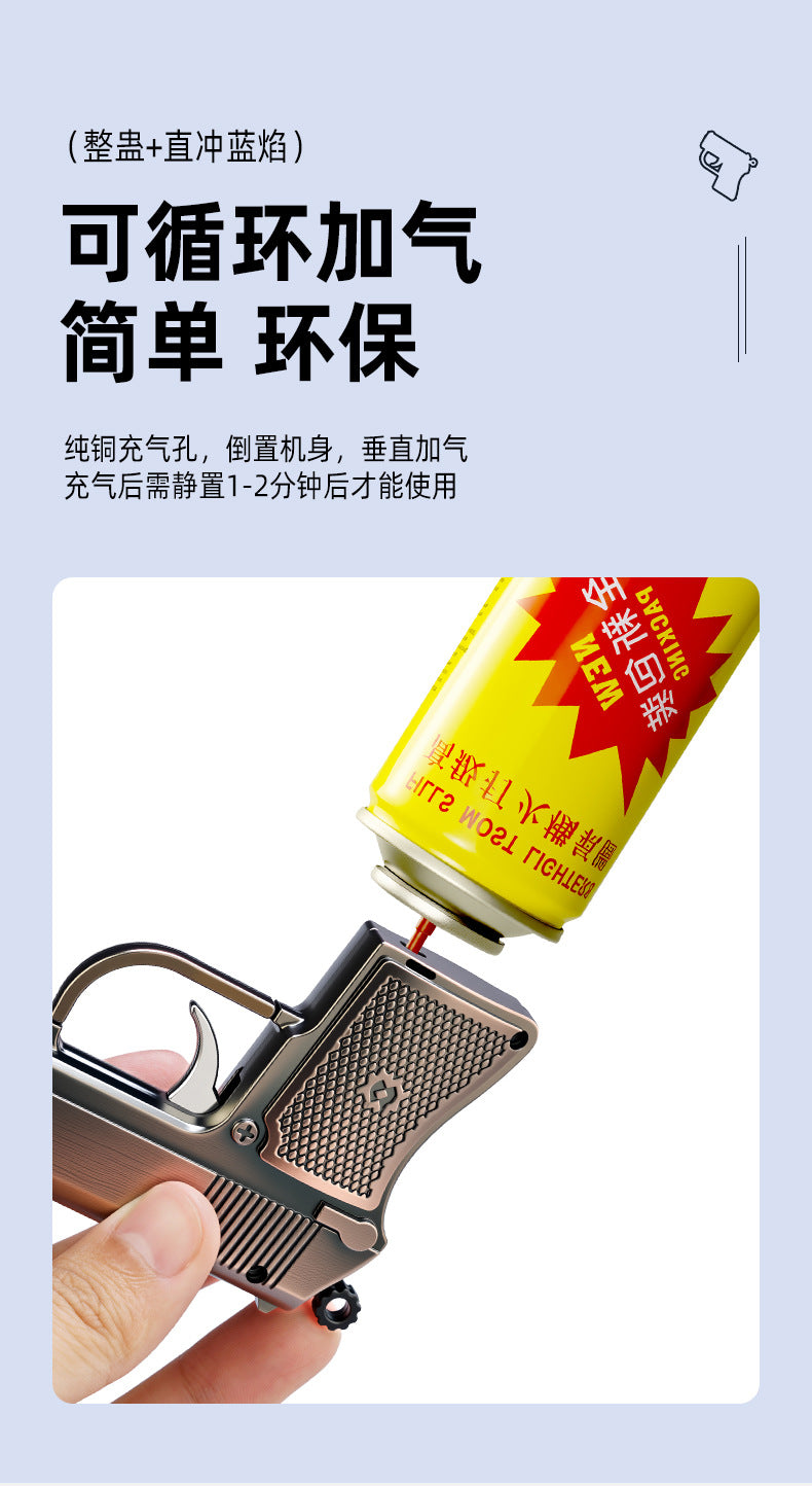 Gun-Shaped Lighter Inflatable Lighter Windproof Lighter