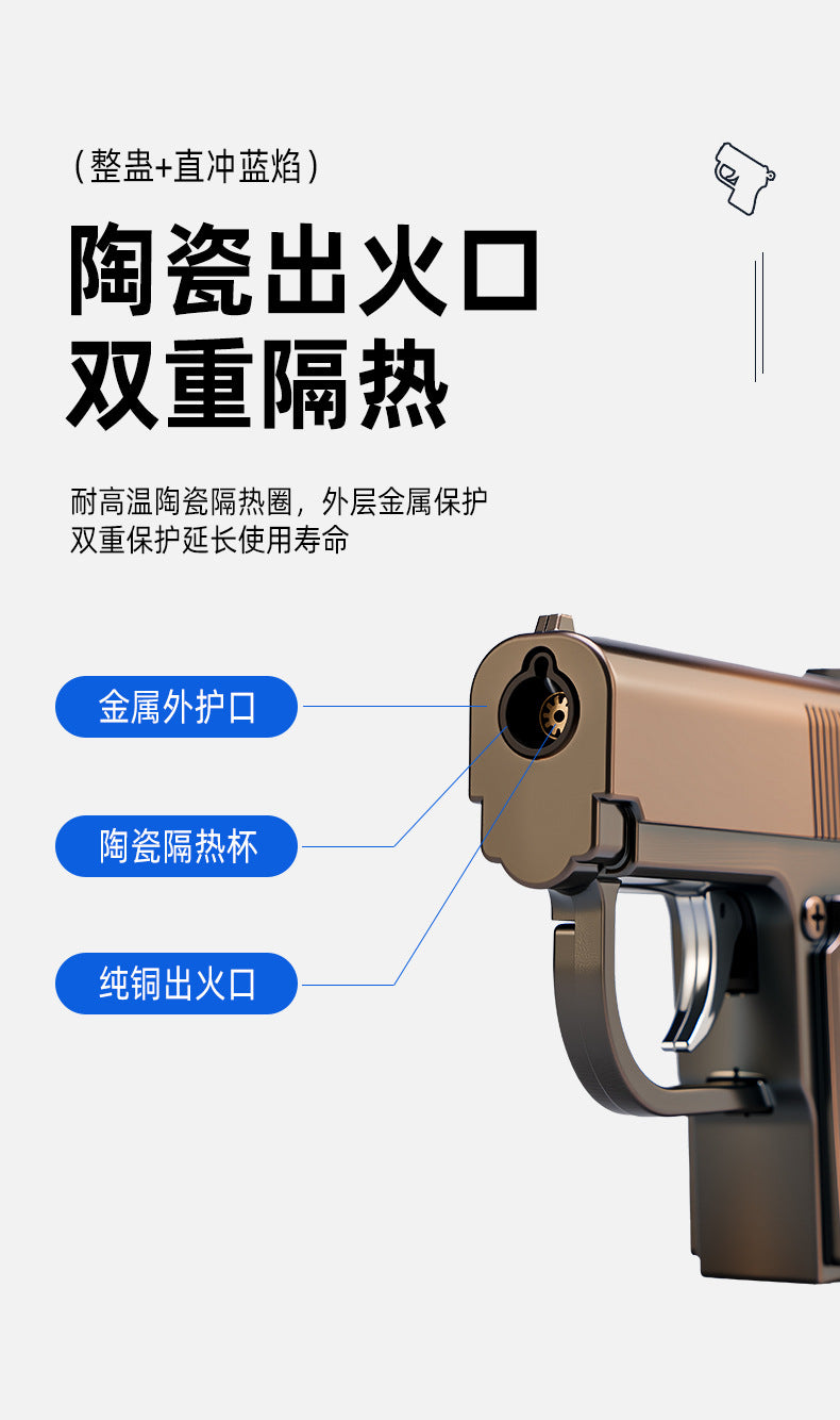 Gun-Shaped Lighter Inflatable Lighter Windproof Lighter