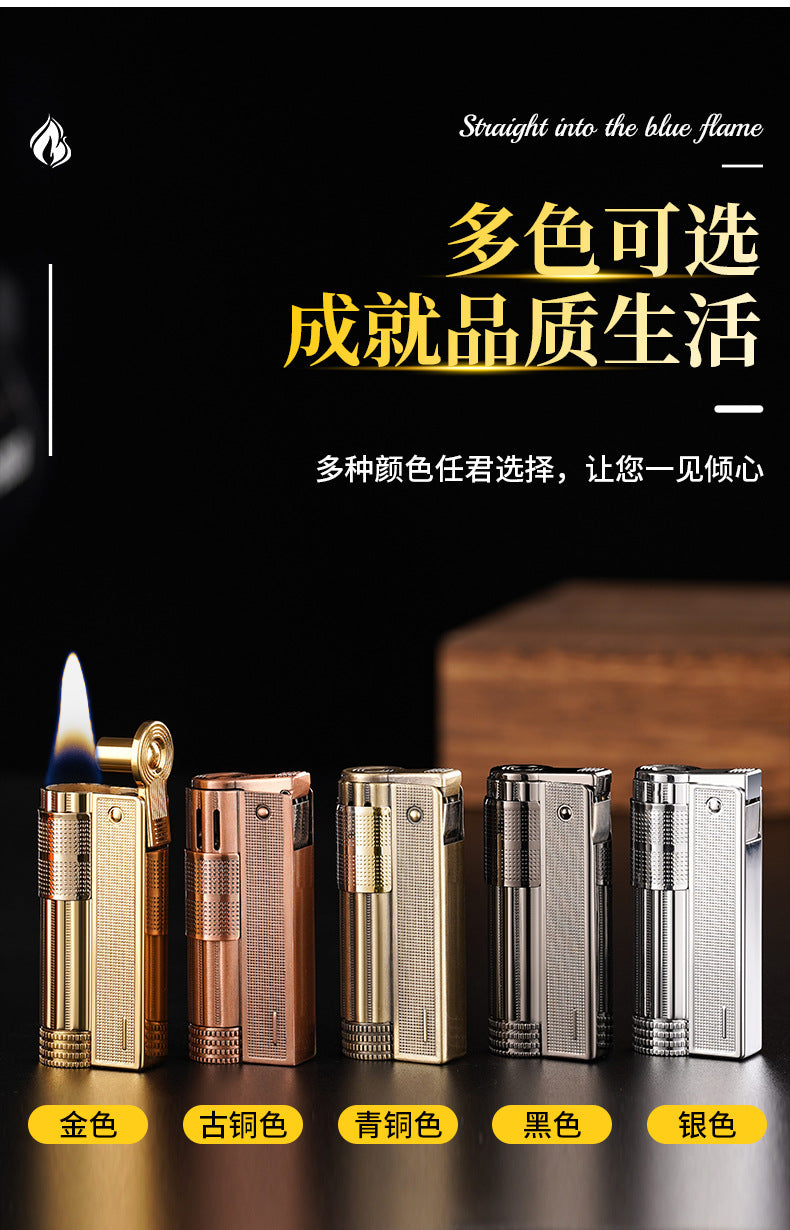 Retro Metal Kerosene Lighter Creative Grinding Wheel Lighter