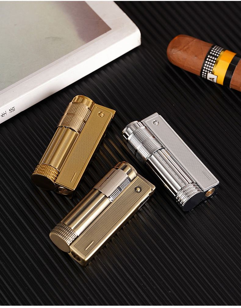 Retro Metal Kerosene Lighter Creative Grinding Wheel Lighter