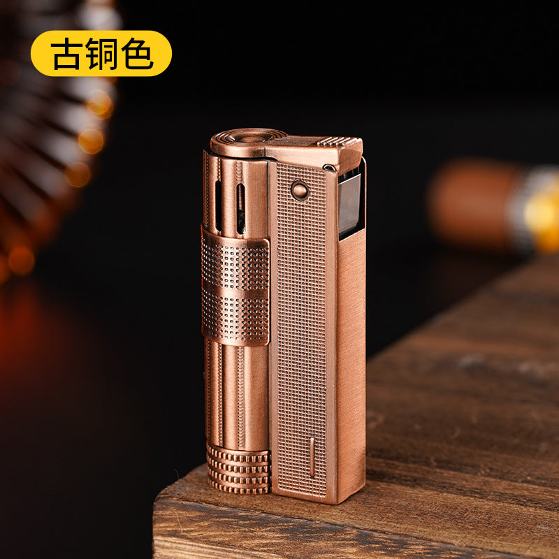 Retro Metal Kerosene Lighter Creative Grinding Wheel Lighter