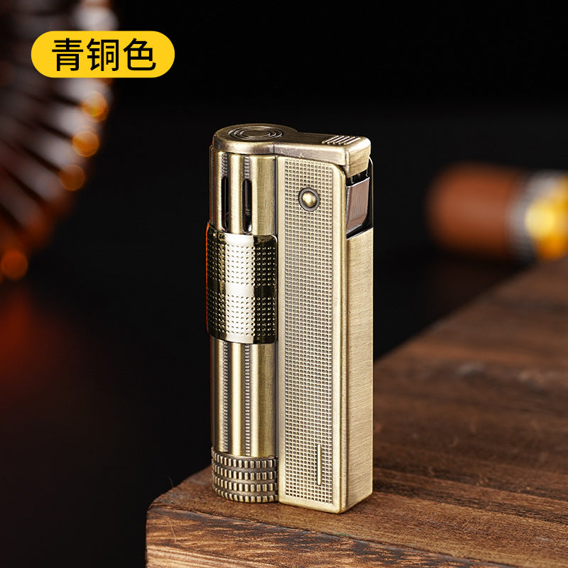 Retro Metal Kerosene Lighter Creative Grinding Wheel Lighter